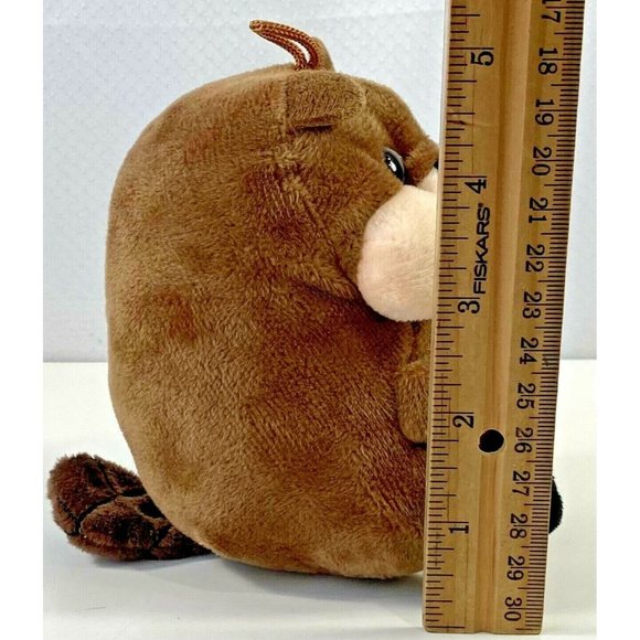 Nanco Belly Buddies Buddy Beaver Plush Stuffed Animal Toy Tooth Brown 5" New - Picture 4 of 7